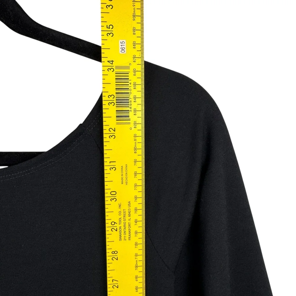 American‎ Eagle Dress Womens Large Black 3/4 Sleeve Scoop Neck Minimalist